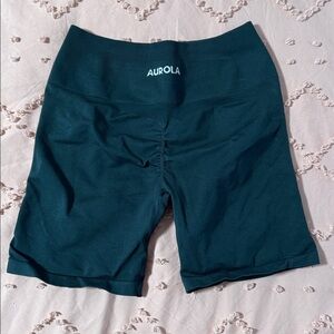 Dark Green Aurola Women's Gym Shorts